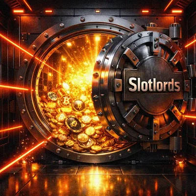 Futuristic open bank vault with glowing gold.